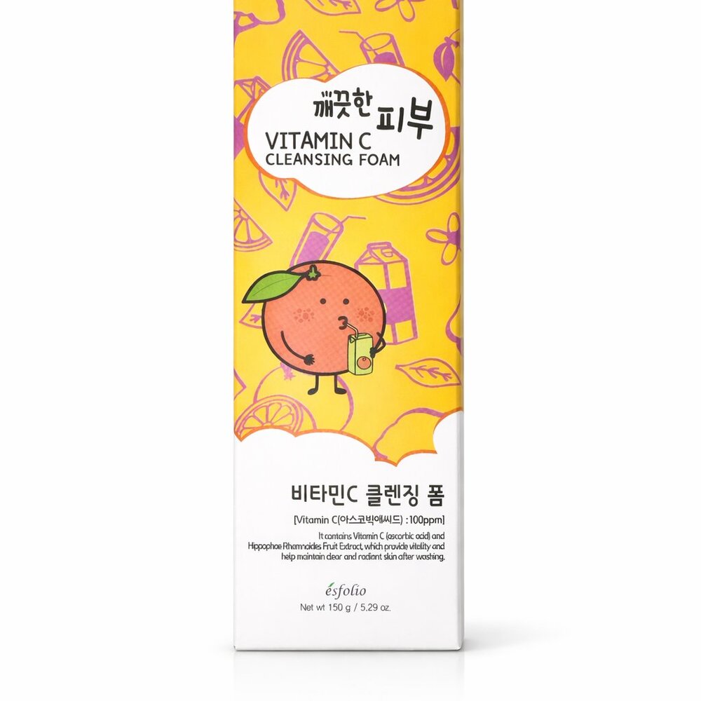 Esfolio Vitamin C Cleansing Foam – Brightening Facial Cleanser with Vitamin C –